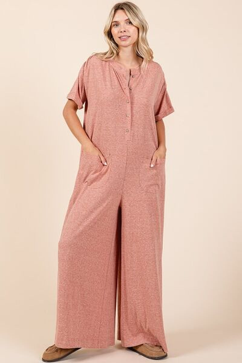Button Detail Jumpsuit |