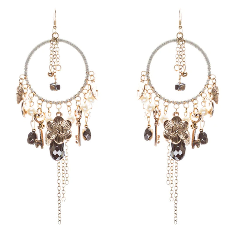 Floral Charm Earrings |