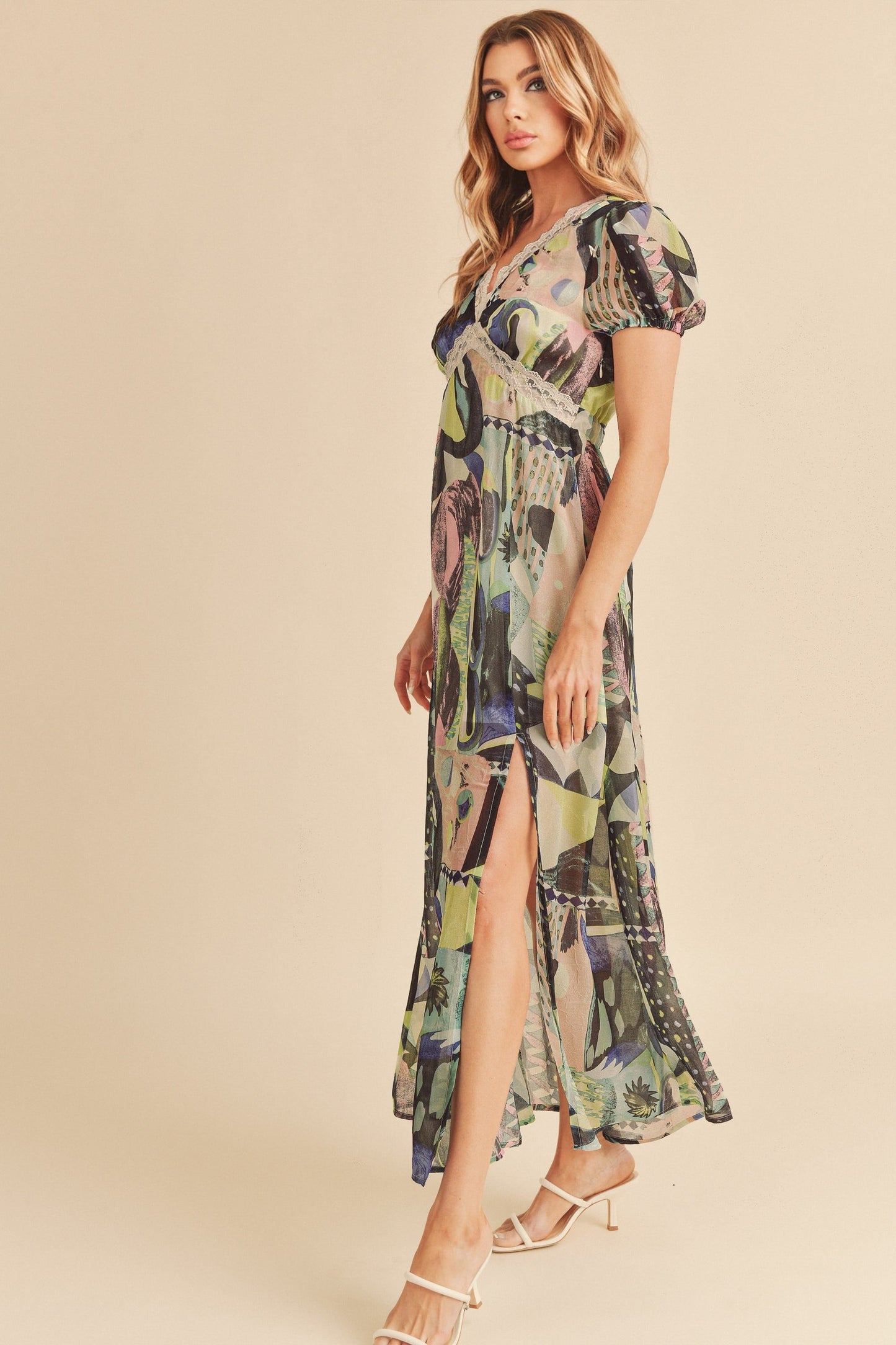 Short Sleeve Maxi Dress |