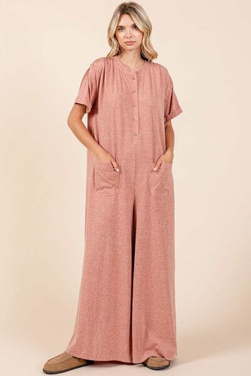 Button Detail Jumpsuit |