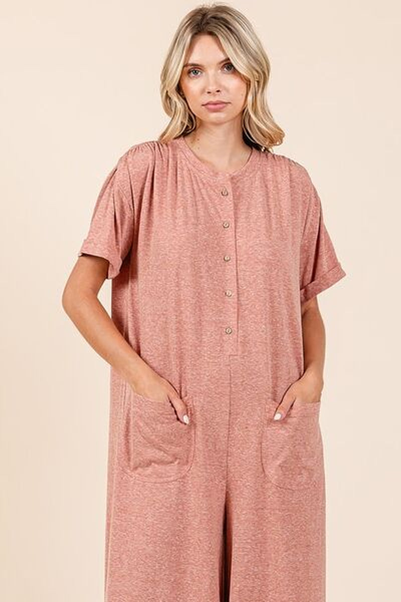 Button Detail Jumpsuit |