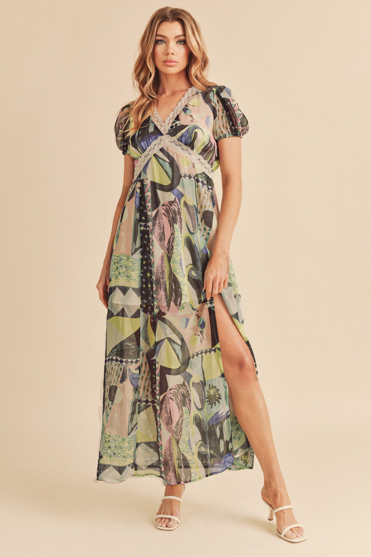 Short Sleeve Maxi Dress |
