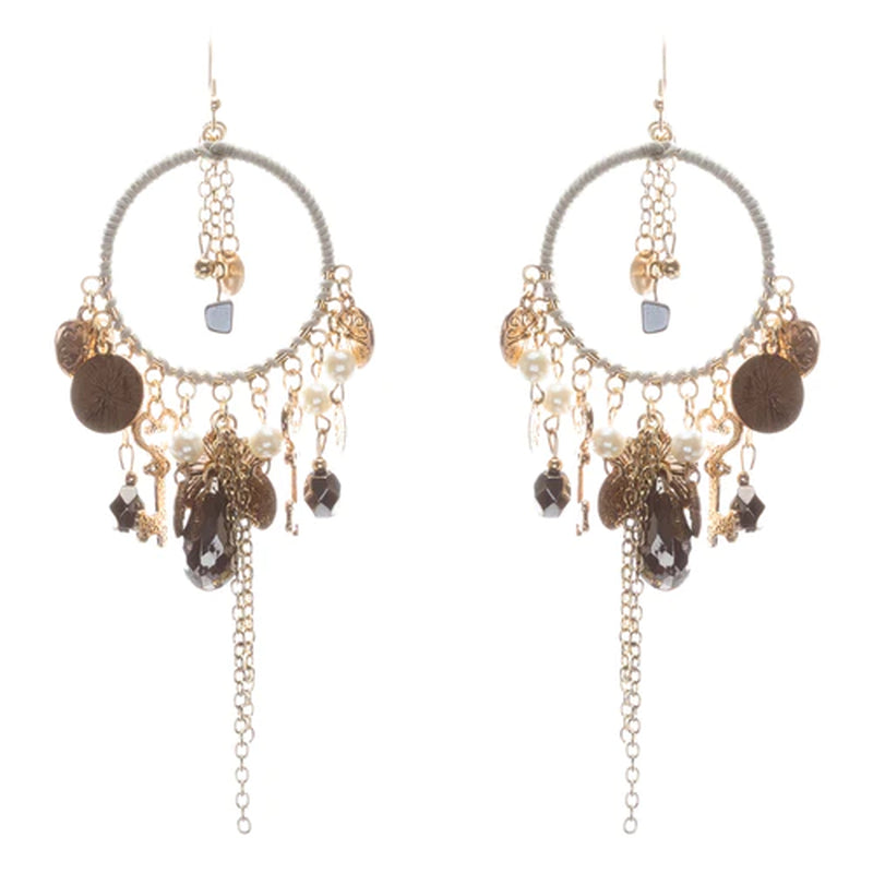 Floral Charm Earrings |