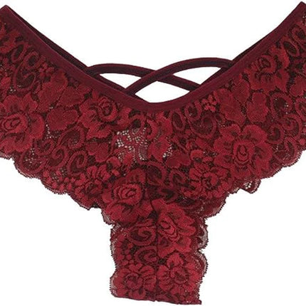 4 Pack Women Sexy Lace Underwear Lingerie Panties G-String Brief Thong plus Size