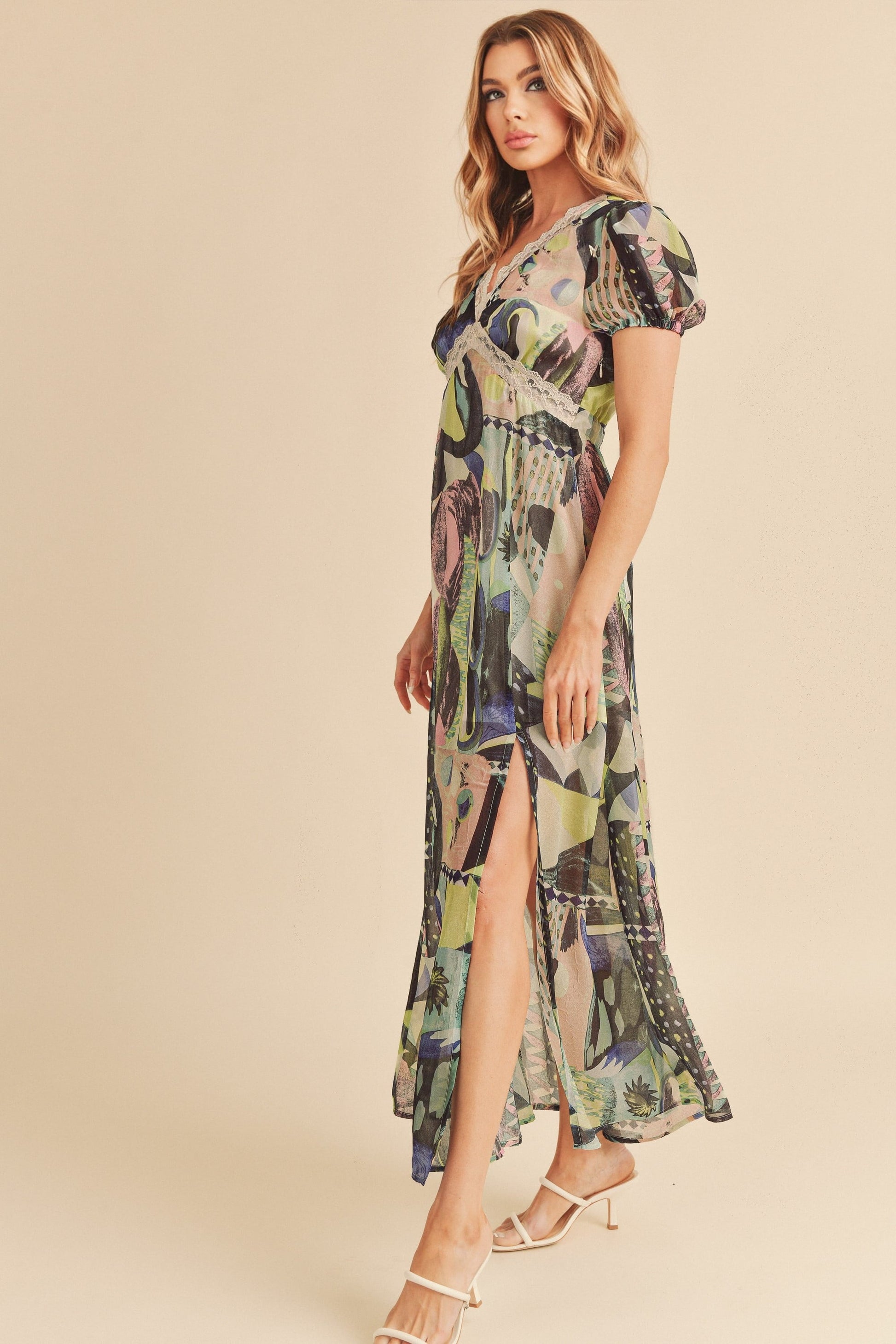 Short Sleeve Maxi Dress |