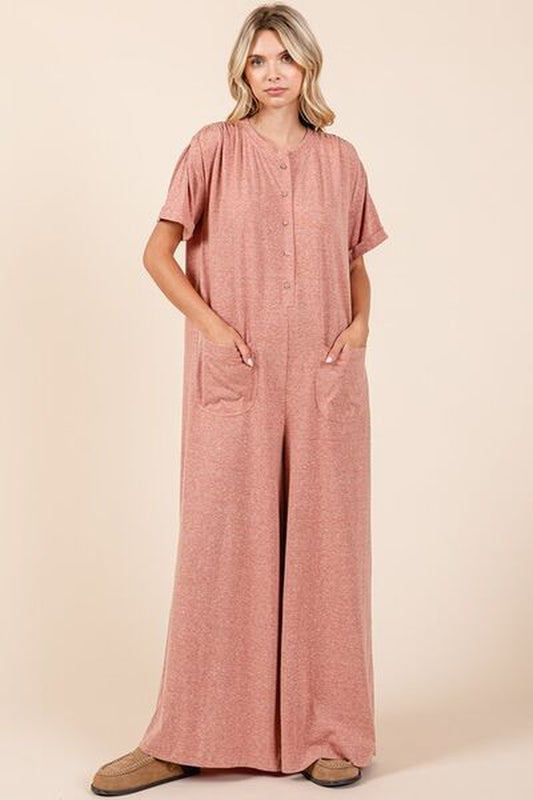 Button Detail Jumpsuit |