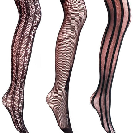 Women Patterned Fishnet Tights Black Fishnets Net Stockings Pantyhose
