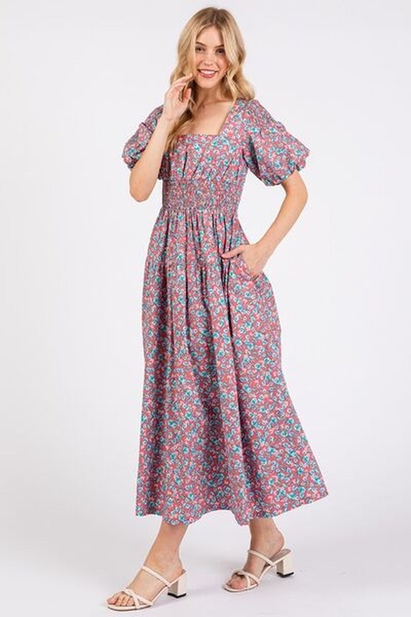 Floral Midi Dress |