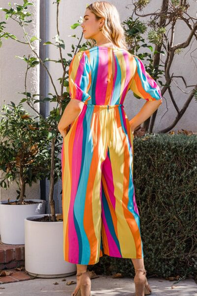 Puff Sleeve Jumpsuit |