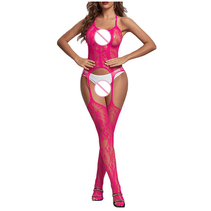 Wancir Lingerie for Women Teddy Bodysuit with Garter Belt Lace Babydoll Full Slips