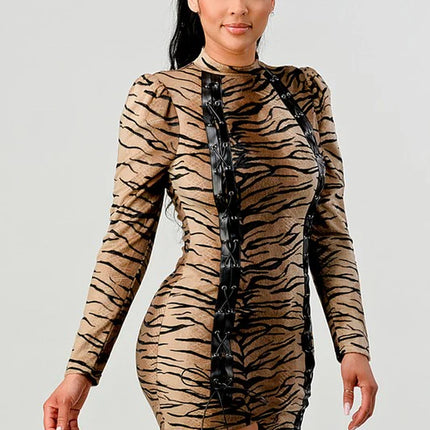 Animal Print Mini Dress