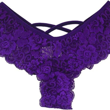 4 Pack Women Sexy Lace Underwear Lingerie Panties G-String Brief Thong plus Size