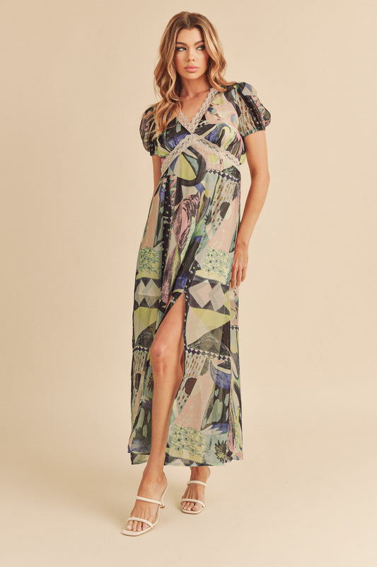 Short Sleeve Maxi Dress |